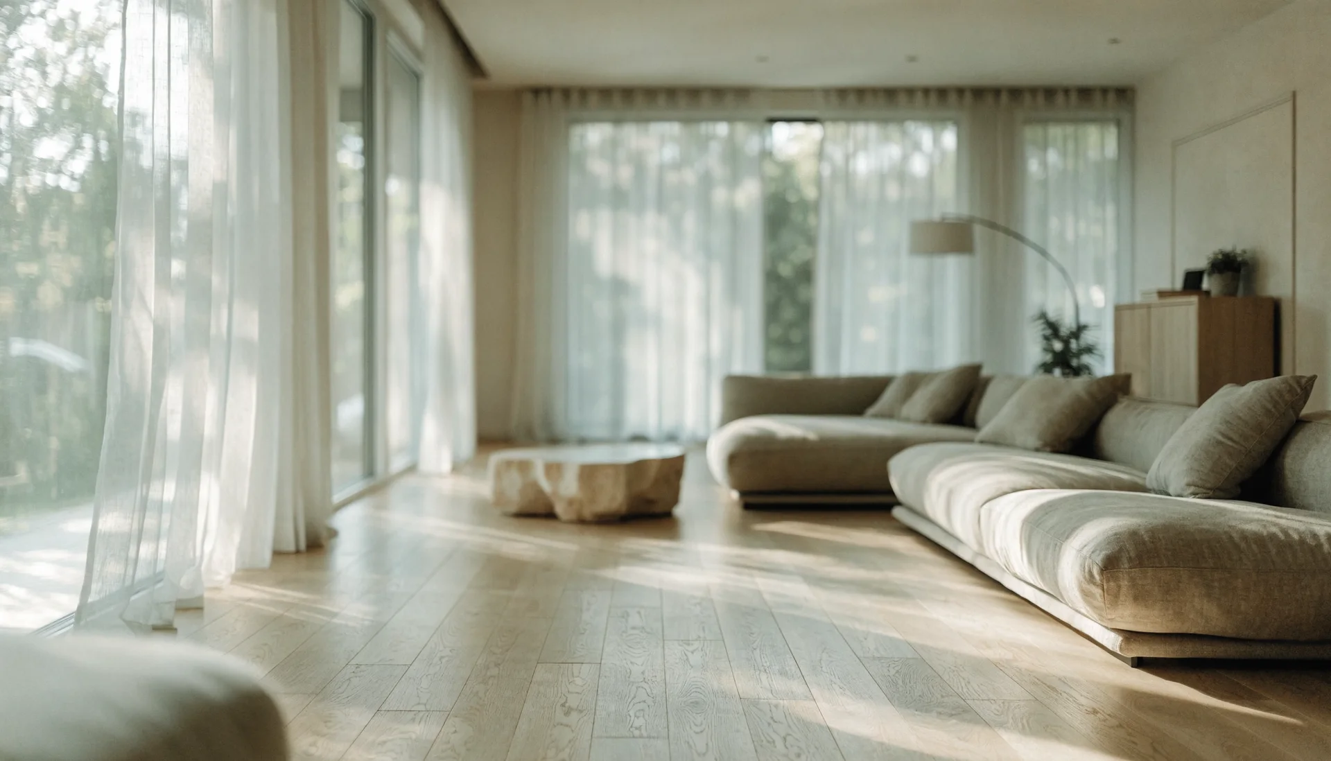 Intérieur lumineux d'un logement aménagé — ambiance illustrative